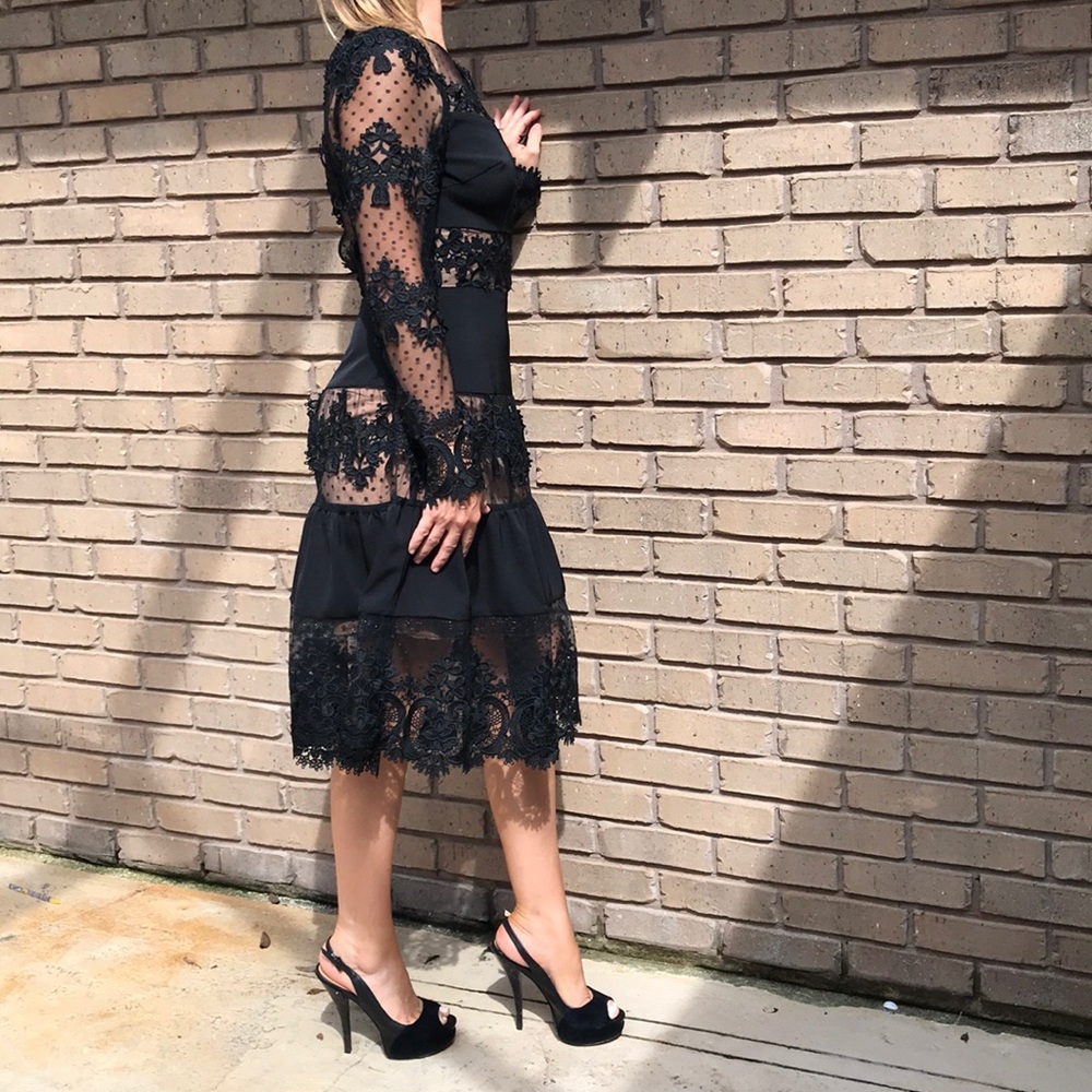 NWT Bronx & Banco “Flamenco” Lace Fit/Flare Dress - Picture 3 of 7